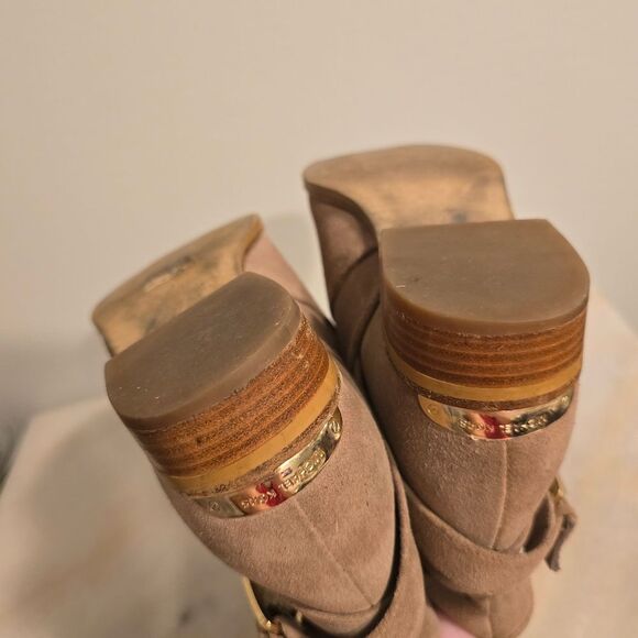 Michael Kors Salem Tan suede Booties 7M - Picture 10 of 11